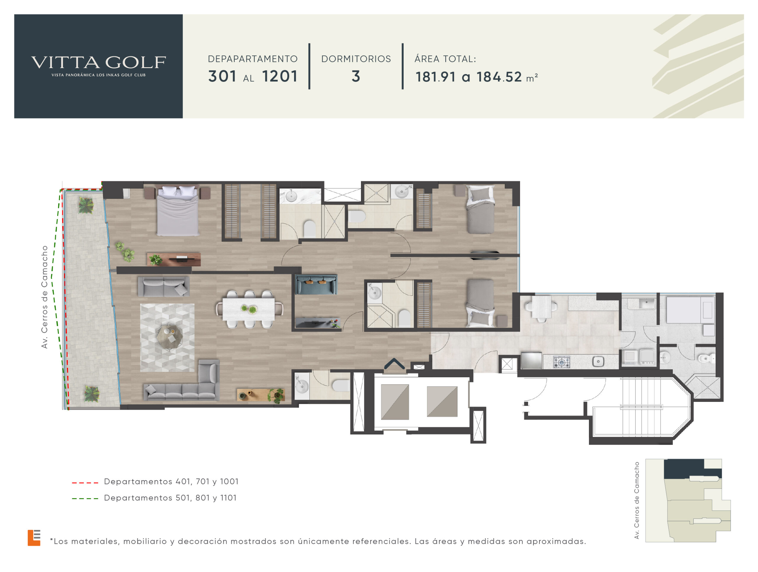 Departamento 301 al 1201