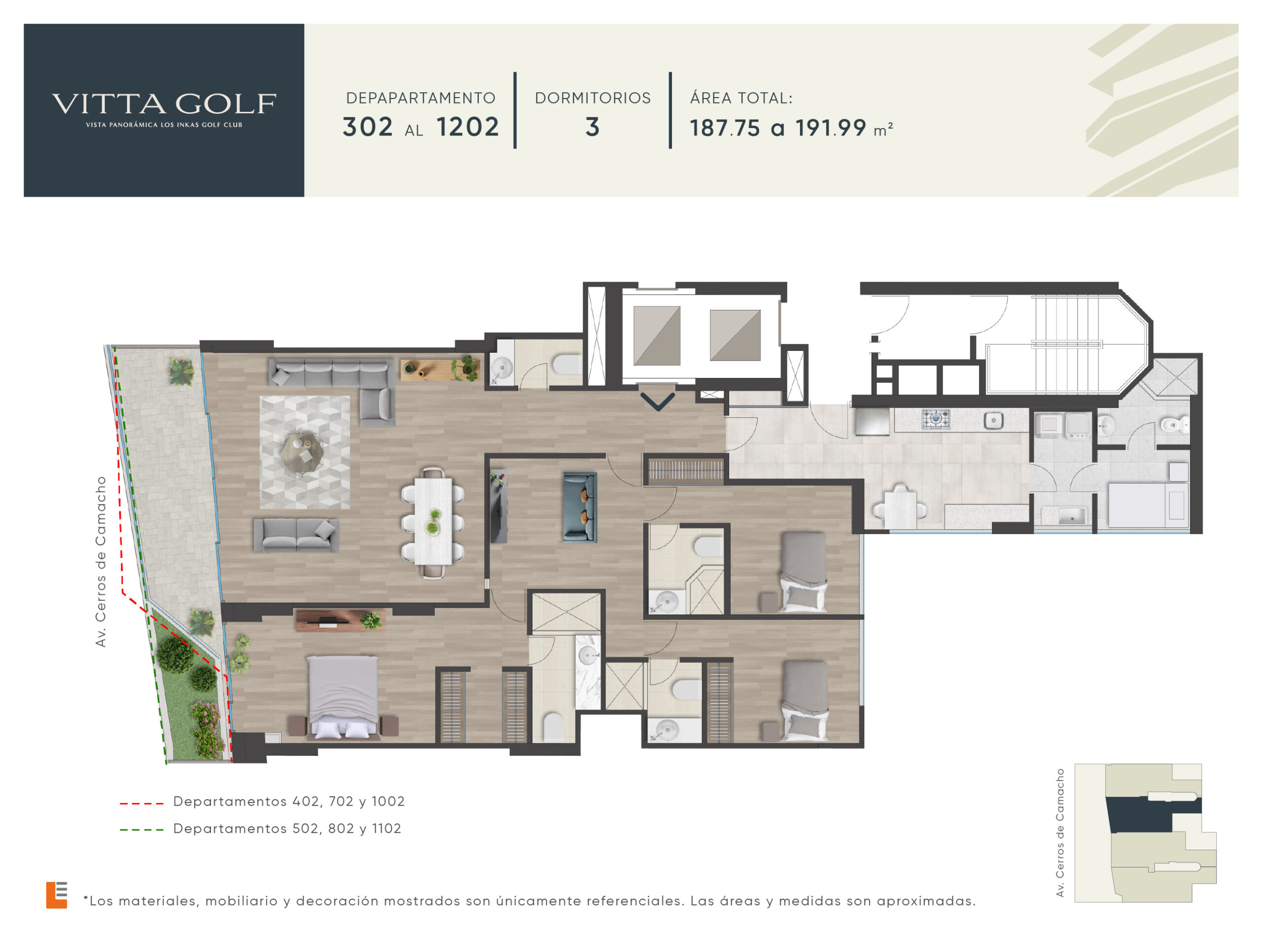 Departamento 302 al 1202